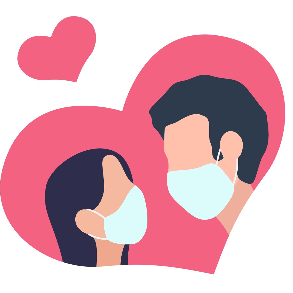 pareja en cuarentena