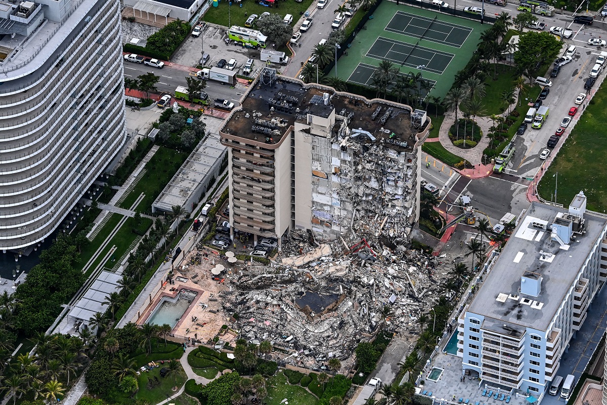 derrumbe de edificio en miami