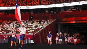 El Team Chile en la inauguración de los Juegos Olímpicos de Tokio 2020