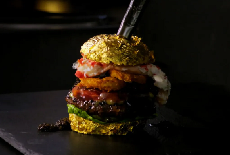 La hamburguesa más cara del mundo: Incluso tiene oro en el pan