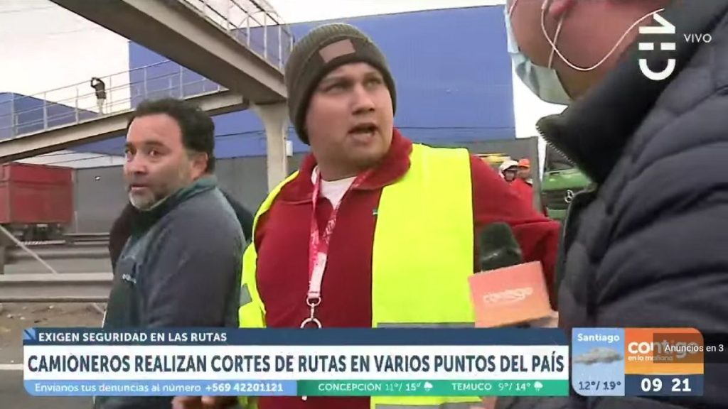 PERIODISTA CHILEVISIÓN Y CAMIONEROS