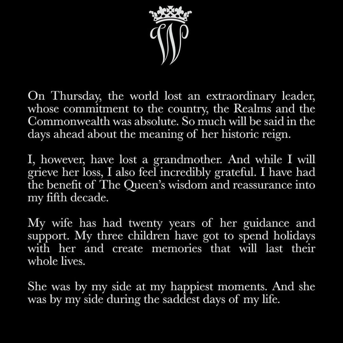 Comunidado Príncipe William