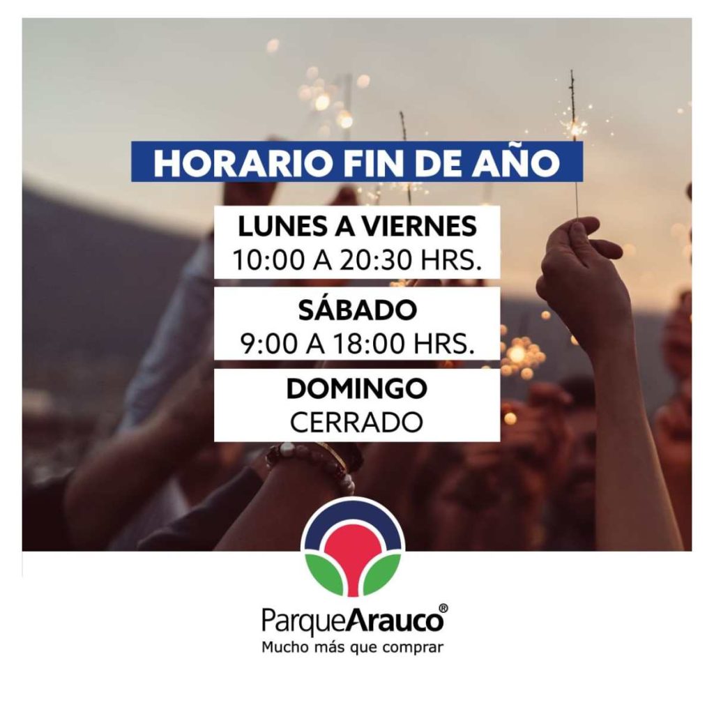 Horario Año Nuevo Parque Arauco
