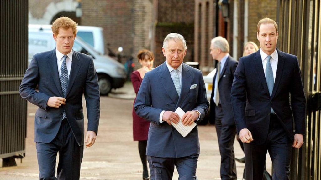 Rey Carlos, Príncipe Harry Y Príncipe William