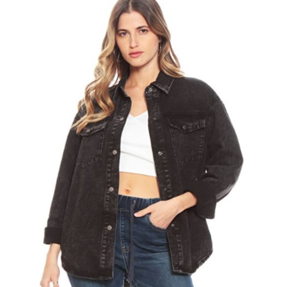 Chaqueta Denim Negro Wados