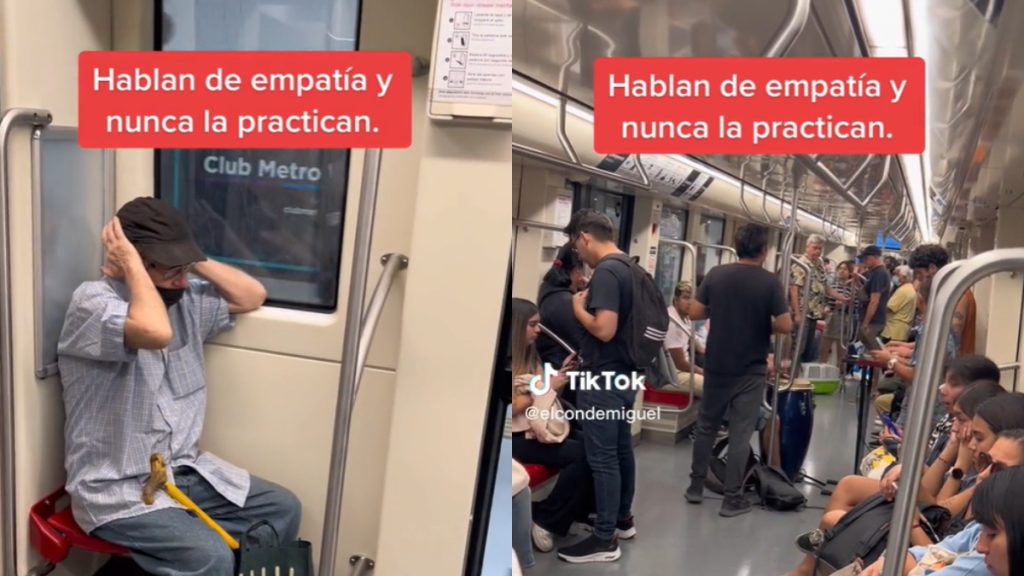 _Quiero Paz Al Volver A Mi Casa__ Video De Adulto Mayor Tapándose Los Oídos Por Músicos En El Metro