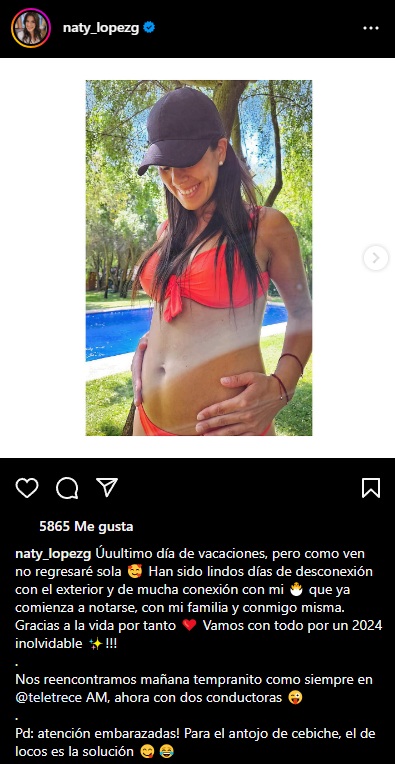 Natalia López Anuncia Su Embarazo