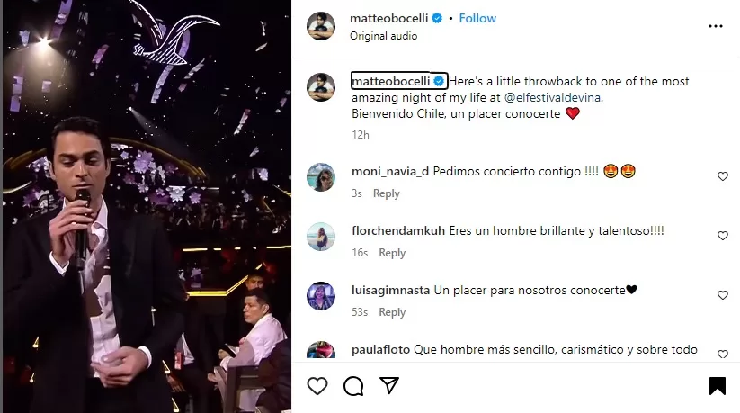 Instagram Matteo Bocelli