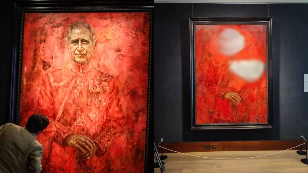 Rey Carlos III Cuadro Vandalizado